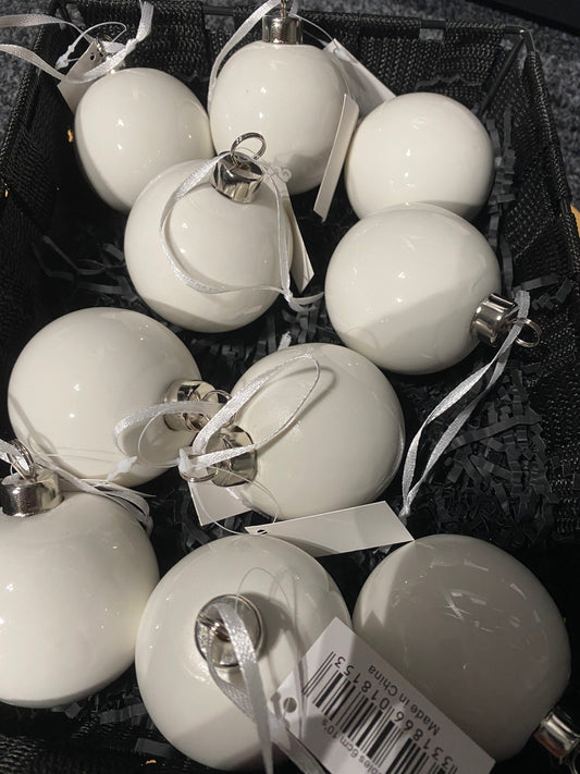 ceramic Baubles - 10pk